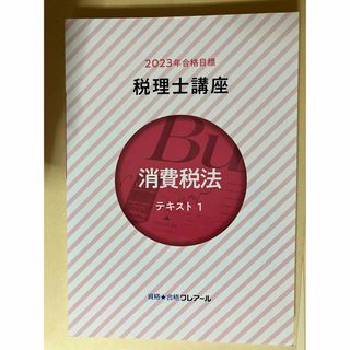 クレアール 税理士 消費税法 2023 テキスト1(資格/検定)