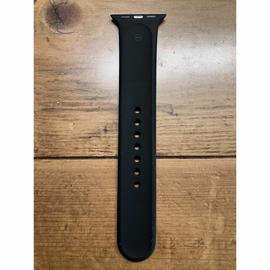 Apple watch 純正バンド 黒 M/L メンズの時計(ラバーベルト)の商品写真
