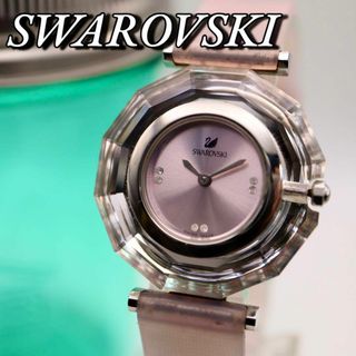 スワロフスキー(SWAROVSKI)の極美品 SWAROVSKI ６Pダイヤ クリスタル レディース腕時計 833(腕時計)