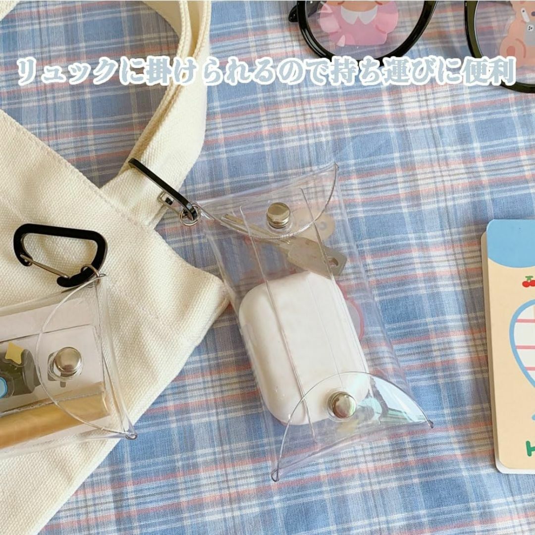 【在庫処分】透明ポーチ ミニポーチ 財布 キーケース カードクリップ オーガナイ レディースのバッグ(その他)の商品写真