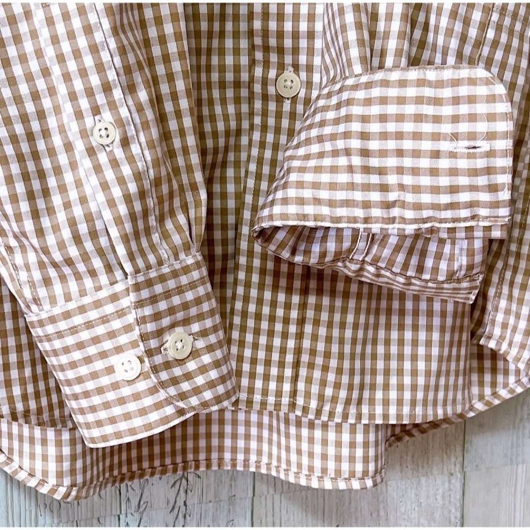 GU(ジーユー)のGU 【美品】コットンシャツ　ボタンダウン　ギンガムチェック　Mサイズ　羽織り メンズのトップス(シャツ)の商品写真