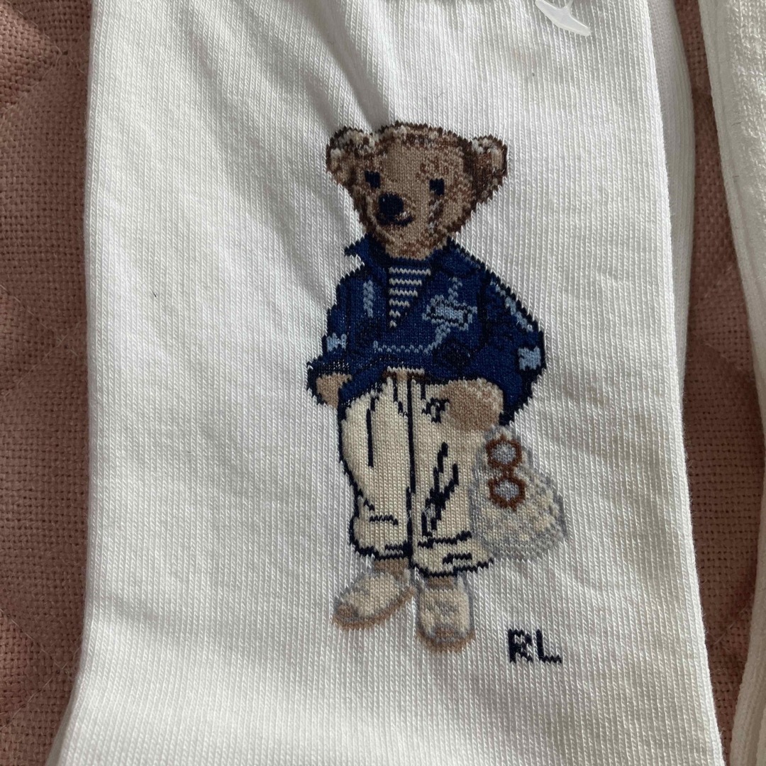 POLO RALPH LAUREN(ポロラルフローレン)の最終価格　POLO RALPH LAUREN  レディースソックス　ベア二足　 レディースのレッグウェア(ソックス)の商品写真