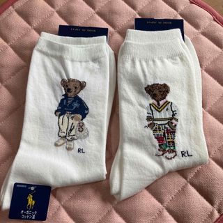 ポロラルフローレン(POLO RALPH LAUREN)の最終価格　POLO RALPH LAUREN  レディースソックス　ベア二足　(ソックス)