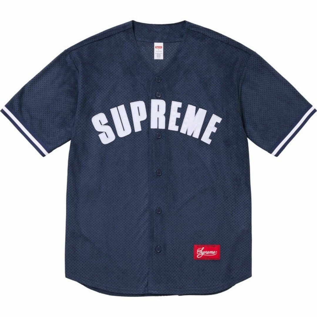 Supreme(シュプリーム)のUltrasuede Mesh Baseball Jersey L メンズのトップス(シャツ)の商品写真