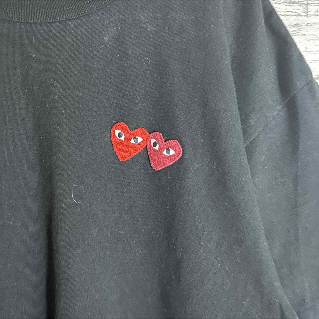 COMME des GARCONS(コムデギャルソン)の【確実正規品】プレイコムデギャルソン☆入手困難☆刺繍ロゴ☆人気Lサイズ メンズのトップス(Tシャツ/カットソー(半袖/袖なし))の商品写真