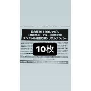 君はハニーデュー 日向坂46 応募券 10枚 シリアルナンバー(アイドルグッズ)