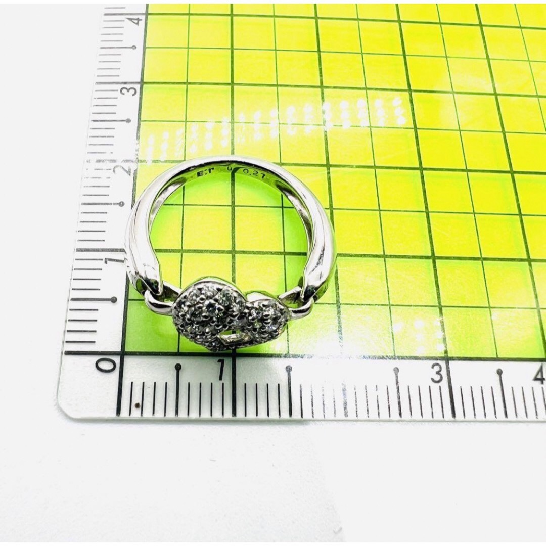 K18 WGダイヤモンド ハート リング レディースのアクセサリー(リング(指輪))の商品写真