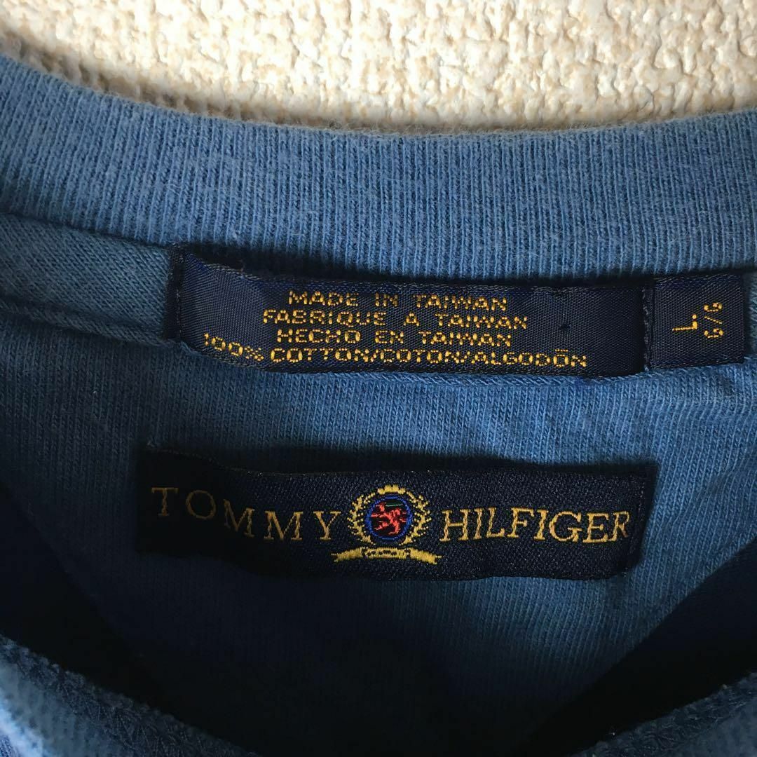 TOMMY HILFIGER(トミーヒルフィガー)のD2 トミーヒルフィガー　ラグラン　半袖　Tシャツ Ｌメンズ 青系 メンズのトップス(Tシャツ/カットソー(半袖/袖なし))の商品写真