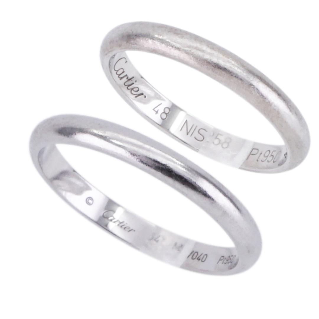 カルティエ Cartier 1895ウェディングリング 1895 WEDDING BAND リング 指輪 結婚指輪 プラチナ ペアリング レディースのアクセサリー(リング(指輪))の商品写真