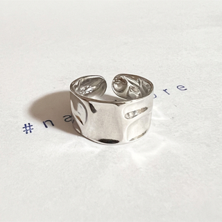 シルバーリング 925 銀 クレーター 凸凹 ミニマル シンプル 韓国 指輪①(リング(指輪))