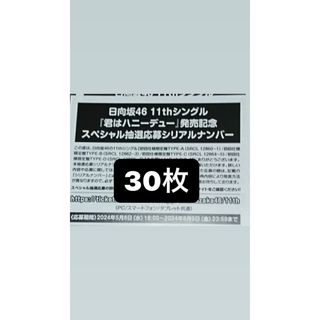 君はハニーデュー 日向坂46 応募券 30枚 シリアルナンバー(アイドルグッズ)