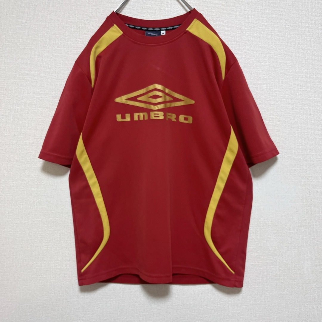 UMBRO(アンブロ)のUMBRO アンブロ Tシャツ 半袖 ゲームシャツ 赤 でかロゴ M メンズのトップス(Tシャツ/カットソー(半袖/袖なし))の商品写真