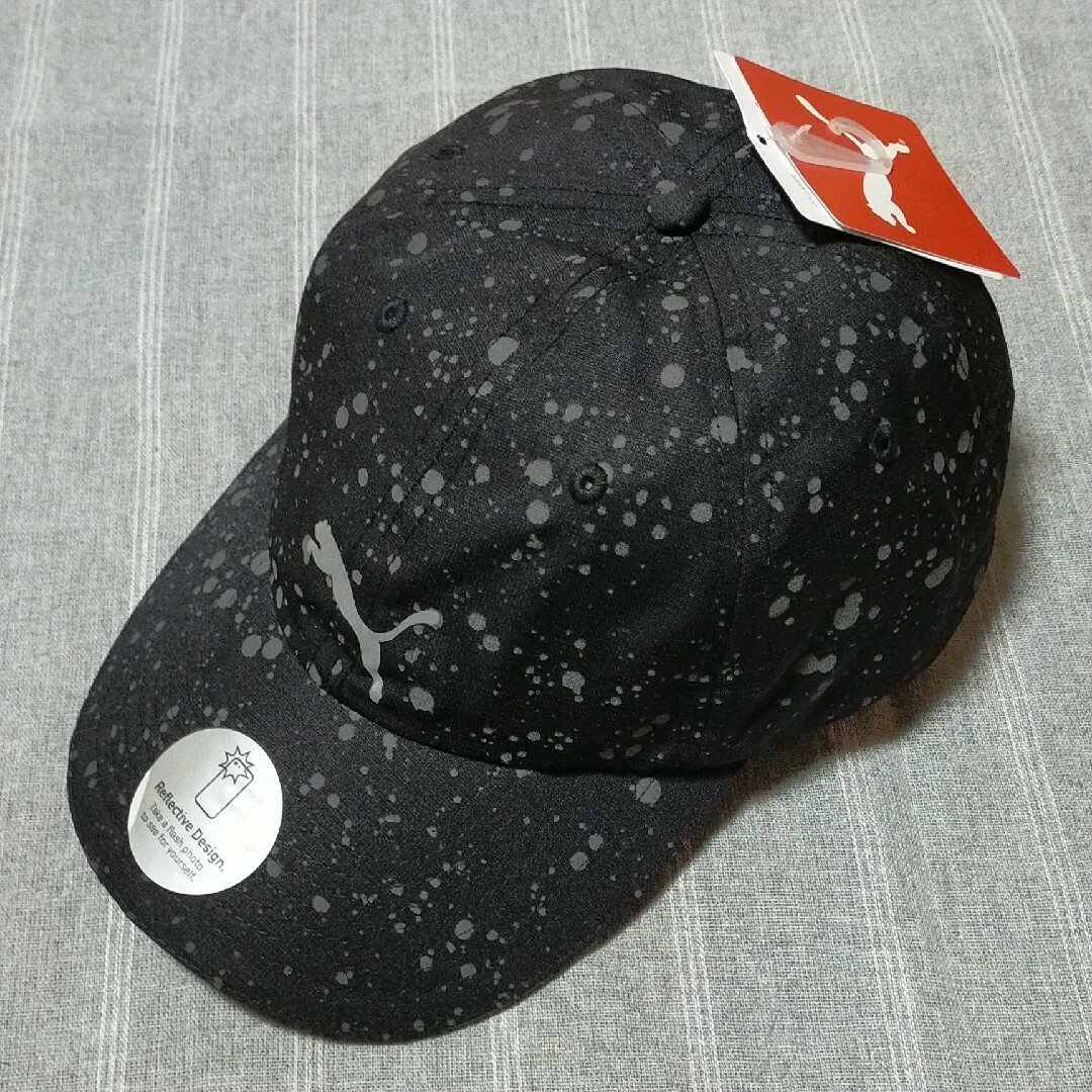 PUMA(プーマ)のプーマ　ランニングキャップ　ブラック黒色　カモフラ　スポーツ　テニス　ゴルフ メンズの帽子(キャップ)の商品写真
