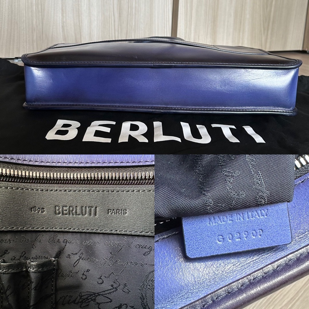 Berluti(ベルルッティ)の限定定価64,9万 ベルルッティ アンジュール ブリーフケース ユートピアブルー メンズのバッグ(トラベルバッグ/スーツケース)の商品写真
