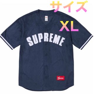 シュプリーム(Supreme)のsupreme mesh baseball jersey NAVY XL(Tシャツ/カットソー(半袖/袖なし))