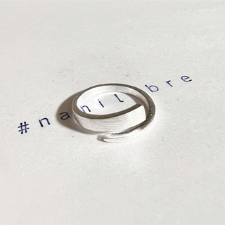 シルバーリング 925 銀 2連風 マット つや消し ヘアライン 韓国 指輪(リング(指輪))