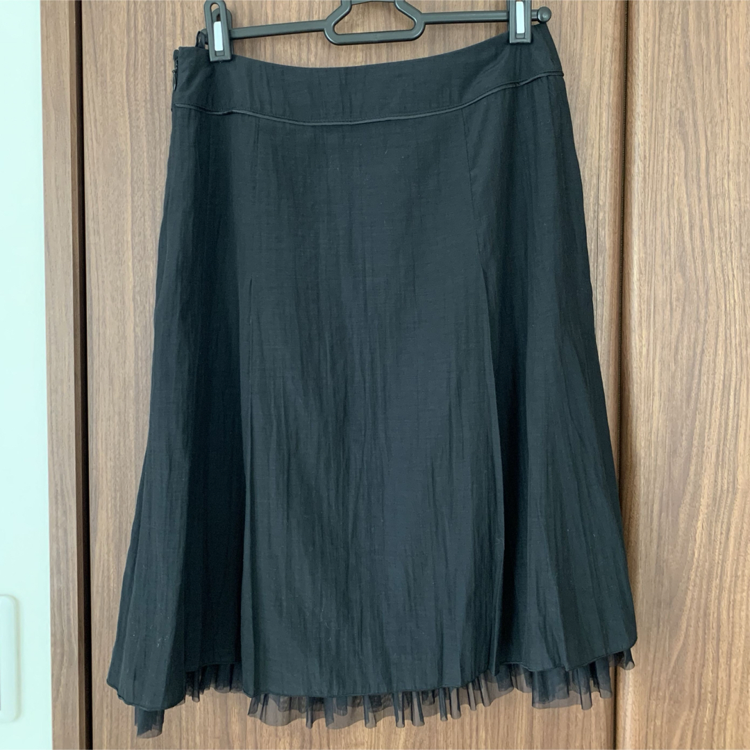 INDIVI(インディヴィ)のINDIVI スカート/レーススカート/黒/38 レディースのスカート(ひざ丈スカート)の商品写真