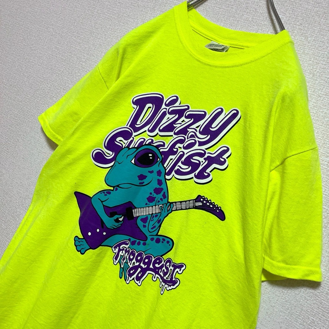 DizzySunfist × Frogesst Tシャツ 半袖 レモンイエロー メンズのトップス(Tシャツ/カットソー(半袖/袖なし))の商品写真