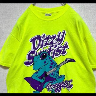 DizzySunfist × Frogesst Tシャツ 半袖 レモンイエロー(Tシャツ/カットソー(半袖/袖なし))