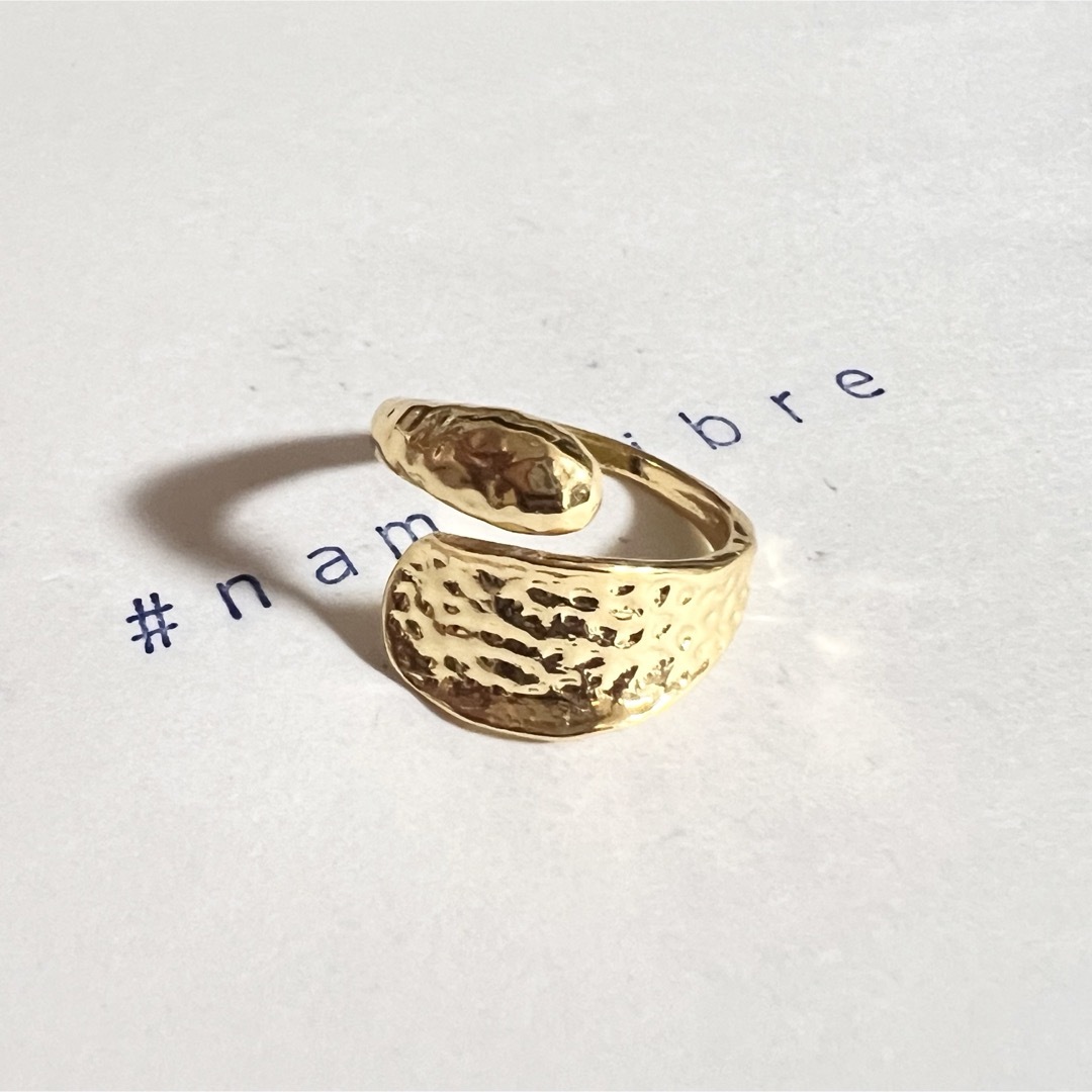 シルバー925 ドロップ アシンメトリー 凸凹 指輪 ゴールドリング③c メンズのアクセサリー(リング(指輪))の商品写真