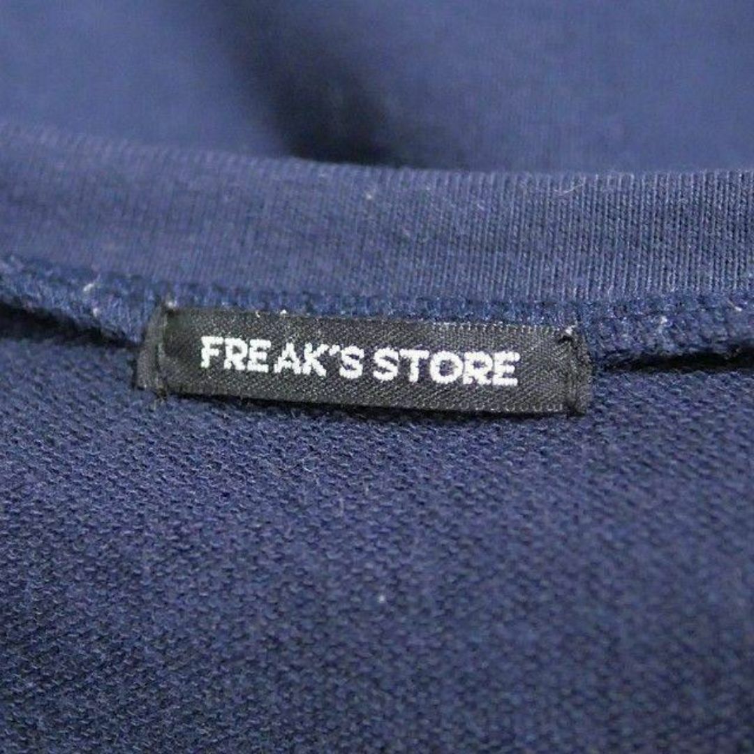 FREAK'S STORE(フリークスストア)の美品 フリークスストア ワンピース ロング スウェット 七分袖 切替 レース 紺 レディースのワンピース(ロングワンピース/マキシワンピース)の商品写真