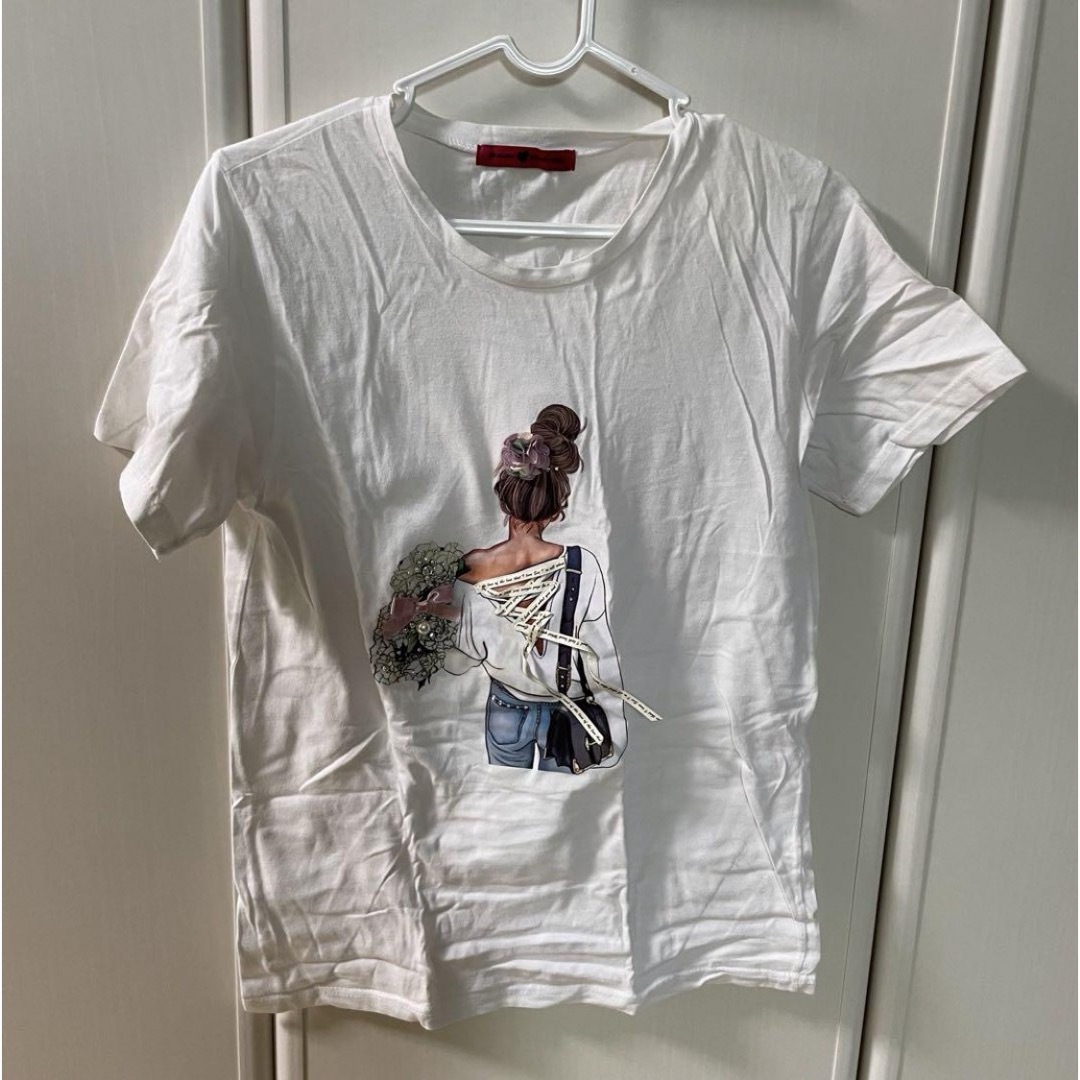 Tシャツ　女の子　リボン　夏服 メンズのトップス(Tシャツ/カットソー(半袖/袖なし))の商品写真