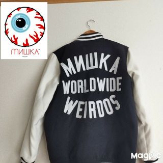 MISHKA ミシカ 中綿 刺繍ロゴ ジャケット ストリート バックプリント