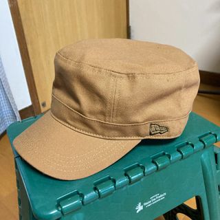 ニューエラー(NEW ERA)のニューエラ　ワークキャップ　タン×モスブラウン　ダック　8サイズ　大きいサイズ(キャップ)