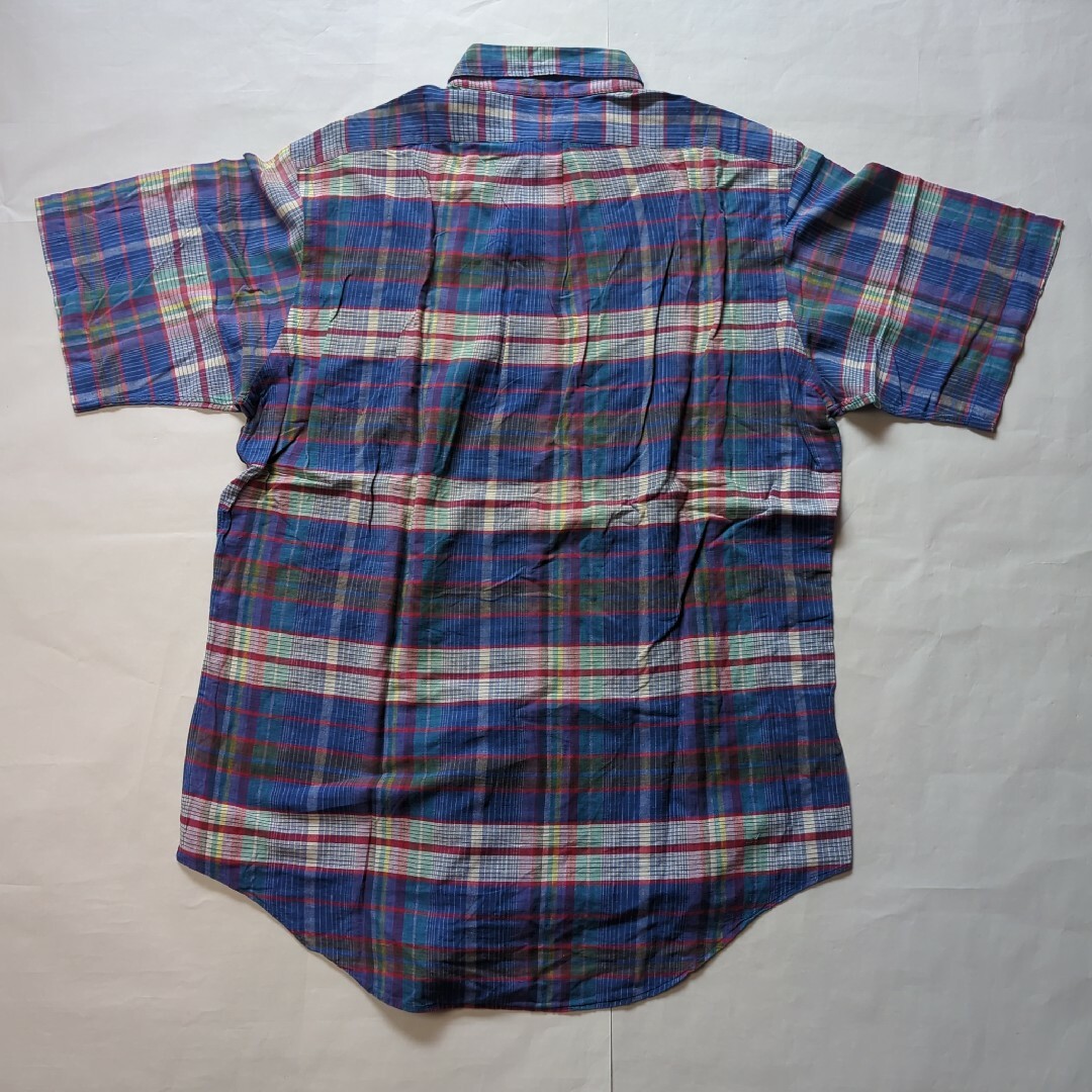 POLO RALPH LAUREN(ポロラルフローレン)のRALPH LAUREN 半袖コットンチェックシャツ　Ｌサイズ メンズのトップス(シャツ)の商品写真