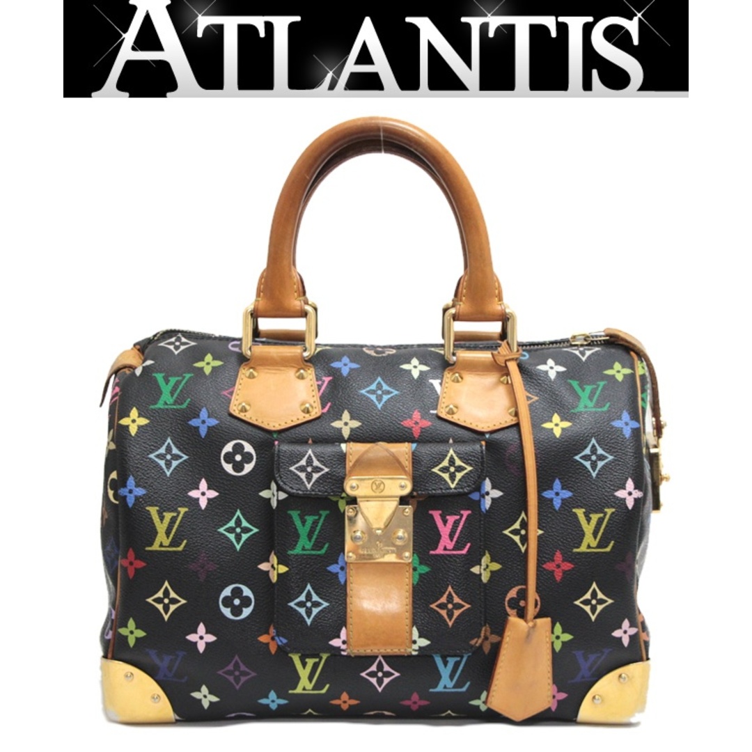 LOUIS VUITTON(ルイヴィトン)のルイヴィトン Louis Vuitton スピーディ30 ハンドバッグ マルチカラー 黒 M92642 【65197】 レディースのバッグ(ハンドバッグ)の商品写真