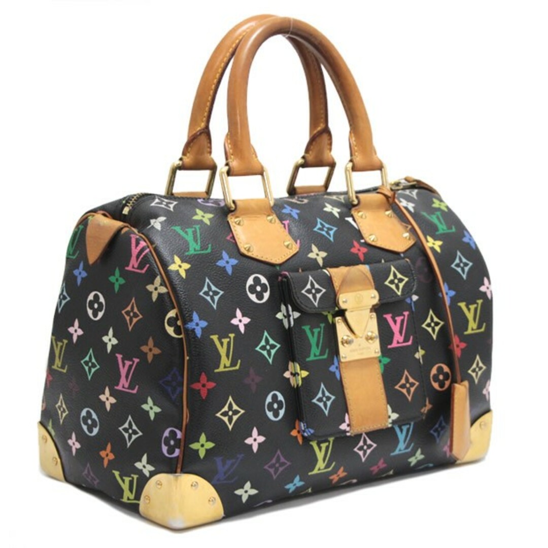 LOUIS VUITTON(ルイヴィトン)のルイヴィトン Louis Vuitton スピーディ30 ハンドバッグ マルチカラー 黒 M92642 【65197】 レディースのバッグ(ハンドバッグ)の商品写真