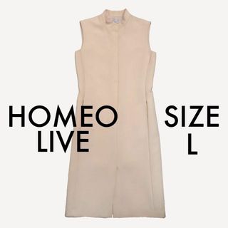 未使用品☆HOMEO LIVE ホメオライブ ノースリーブ ワンピース ピンク系(ひざ丈ワンピース)