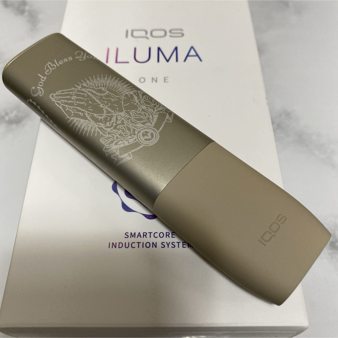 IQOS(アイコス)のiQOS ILUMAONE イルマ ワン 加工 祈り手 聖書 ロザリオ ゴールド メンズのファッション小物(タバコグッズ)の商品写真