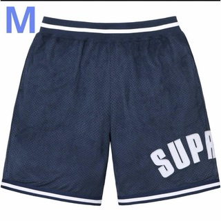 シュプリーム(Supreme)のSupreme Ultrasuede Mesh Short   navy M(ショートパンツ)