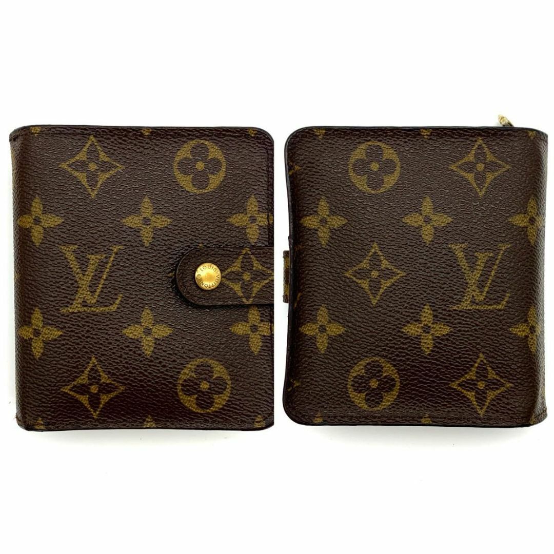 LOUIS VUITTON(ルイヴィトン)の ルイヴィトン モノグラム コンパクトジップ 二つ折り財布 　 E31 レディースのファッション小物(財布)の商品写真