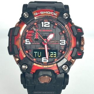 ジーショック(G-SHOCK)の【ほぼ未使用】カシオ　G-SHOCK　ジーショック　マッドマスター　MASTER OF G-LAND　GWG-2040FR-1AJR　40周年限定モデル　電波ソーラー　アナデジ　多機能　黒　赤　樹脂(腕時計(アナログ))