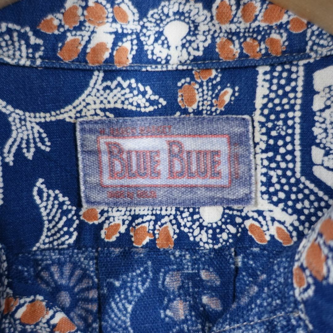 BLUE BLUE(ブルーブルー)の【良品】BLUE BLUE　幾何学柄シャツ　ブルーブルー　ハリラン メンズのトップス(シャツ)の商品写真