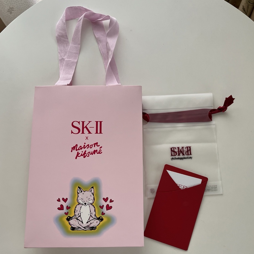 SK-II(エスケーツー)のSK-Ⅱ メゾンキツネコラボショッパー　メッセージカード付き レディースのバッグ(ショップ袋)の商品写真