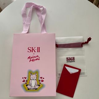 エスケーツー(SK-II)のSK-Ⅱ メゾンキツネコラボショッパー　メッセージカード付き(ショップ袋)