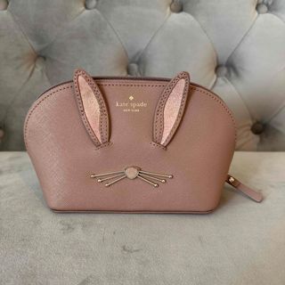 kate spade new york - ケイトスペード コスメポーチ 化粧ポーチ うさぎ ウサギ ベージュ