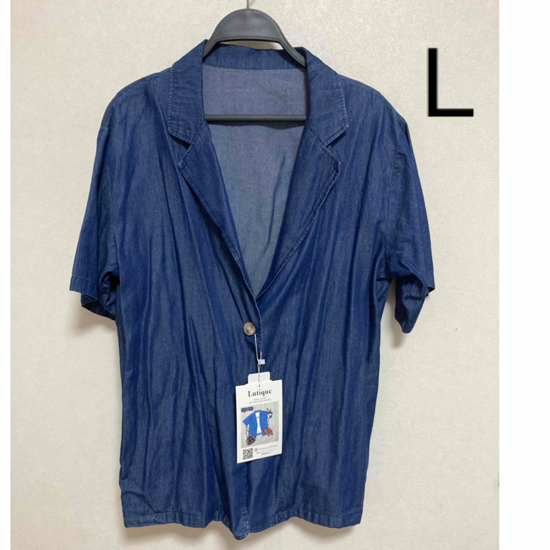 しまむら(シマムラ)のしまむら　半袖　ジャケット　Lサイズ レディースのジャケット/アウター(テーラードジャケット)の商品写真