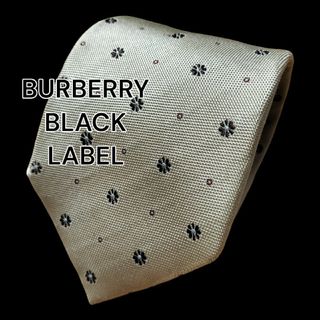 バーバリーブラックレーベル(BURBERRY BLACK LABEL)の【BURBERRY BLACK LABEL】　ベージュ系　総柄　日本製(ネクタイ)