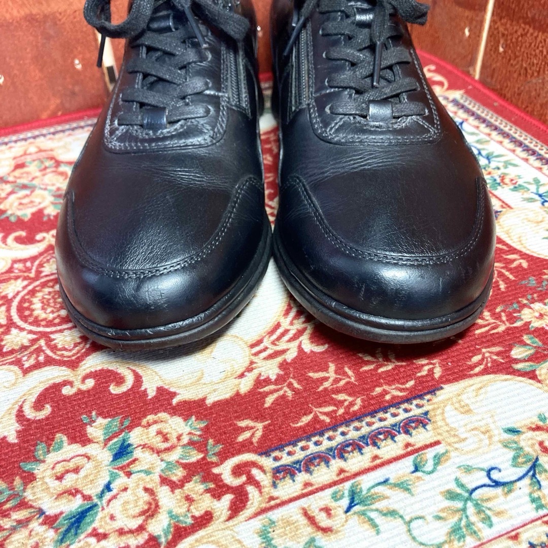 REGAL walker黒レザーサイドジップ24cm メンズの靴/シューズ(スニーカー)の商品写真