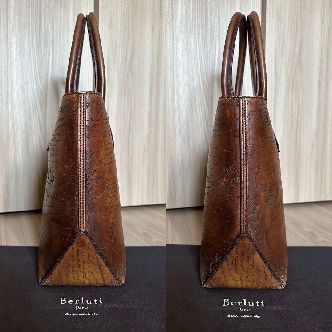 Berluti(ベルルッティ)の定価50,7万 ベルルッティ トゥジュール トートバッグ カカオブラウン 初期型 メンズのバッグ(トートバッグ)の商品写真