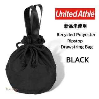 UnitedAthle - 【ユナイテッドアスレ】新品未使用 ポリエステル 2WAY 巾着 バッグ ブラック