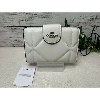 コーチ(COACH)の新品COACHコーチ キルティング　クラレット 2つ折り(財布)