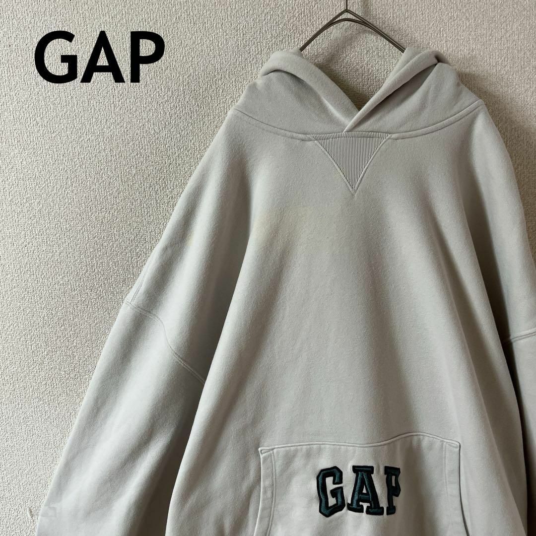 GAP(ギャップ)のW1 GAP オールドギャップ　スウェットパーカーセンター刺繍XLメンズゆるだぼ メンズのトップス(パーカー)の商品写真