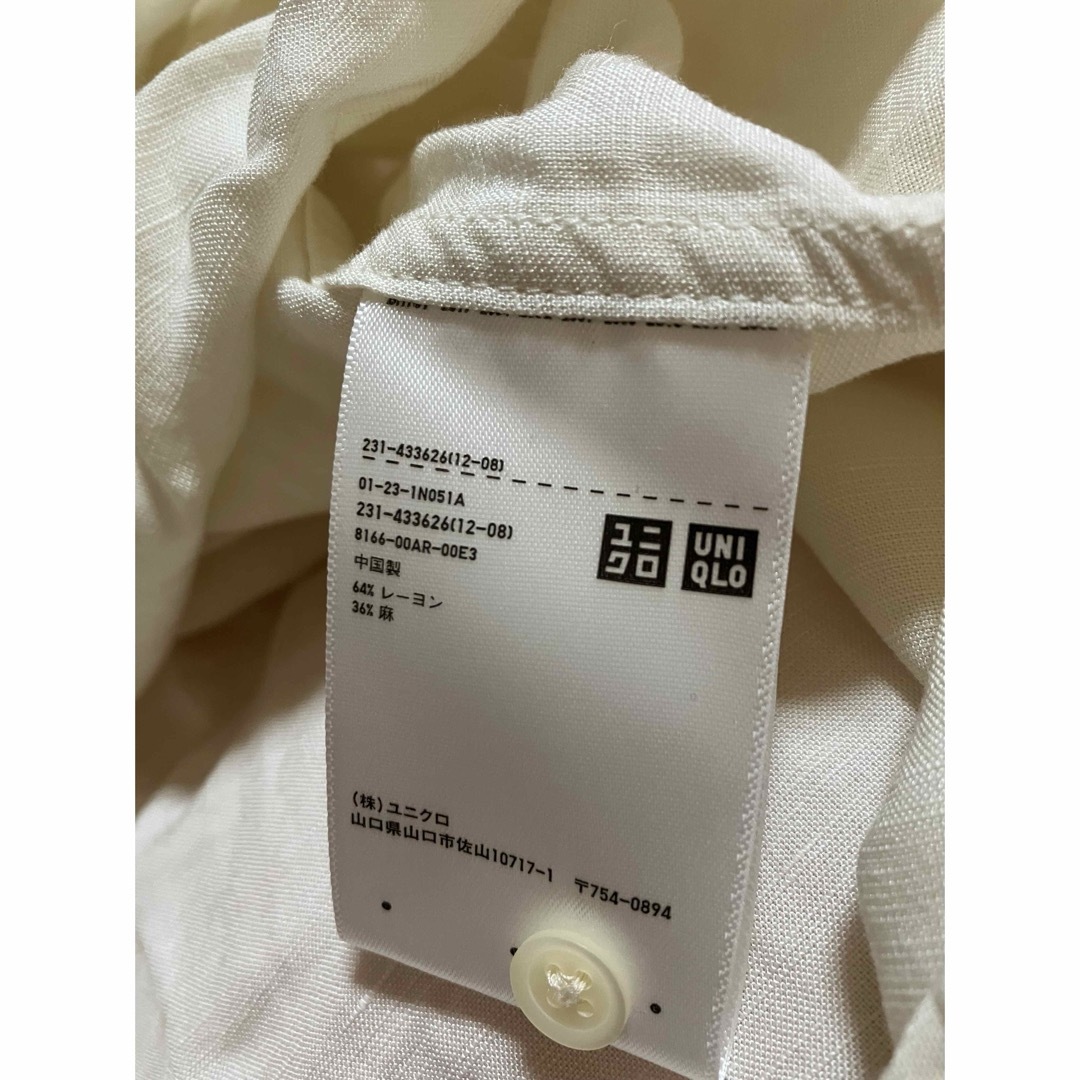 UNIQLO(ユニクロ)のユニクロ　リネンブレンドロングシャツ レディースのトップス(シャツ/ブラウス(半袖/袖なし))の商品写真