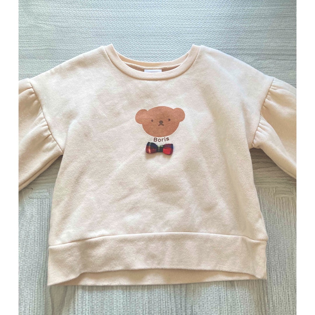 ミッフィー  miffy ボリス　裏起毛　トレーナー　リボン　ボリューム袖 キッズ/ベビー/マタニティのキッズ服女の子用(90cm~)(Tシャツ/カットソー)の商品写真