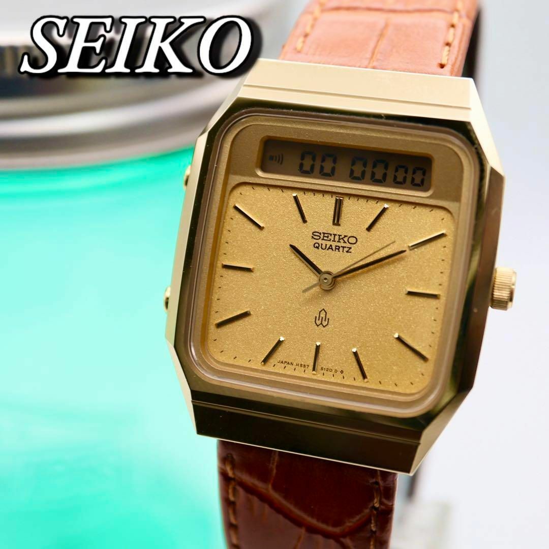 SEIKO(セイコー)の未使用品級 SEIKO ハイブリッド アナデジ スクエア メンズ腕時計 838 メンズの時計(腕時計(アナログ))の商品写真